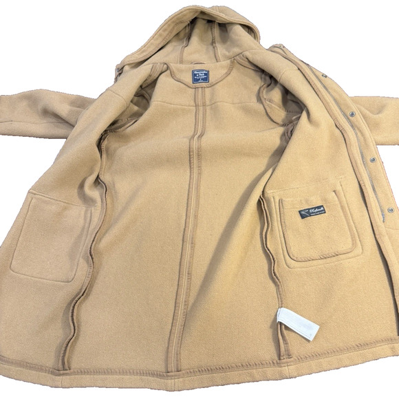 Abercrombie & Fitch Jackets & Blazers - Vintage Abercrombie & Fitch HOODED Camel Color Topcoat Sz S - Fabric made Italy